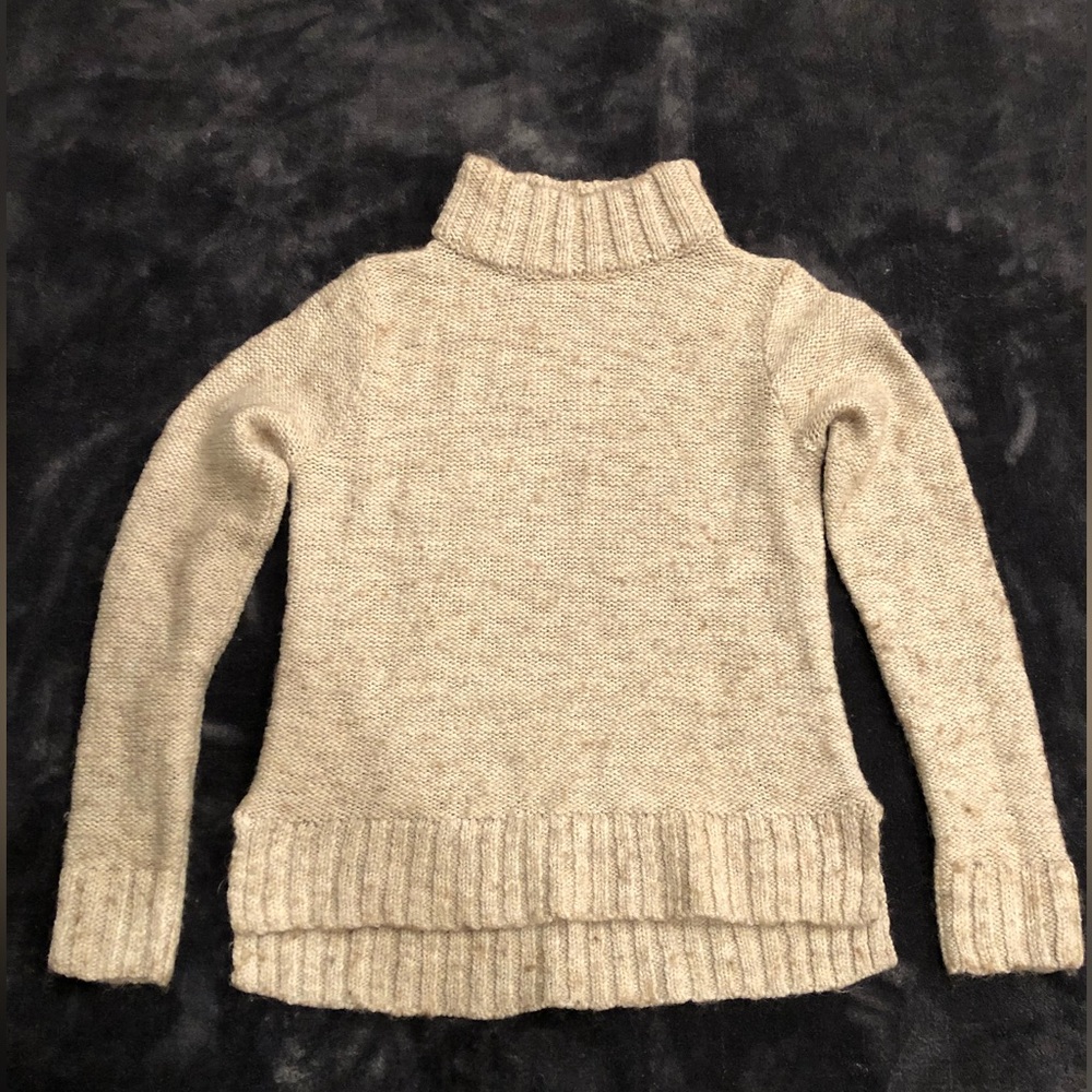 Hollister Mock Turtle Neck Sweater, Tan, size S